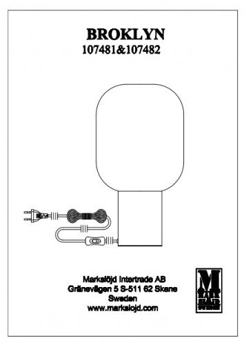 Настільна лампа Markslojd 107481 BROOKLYN