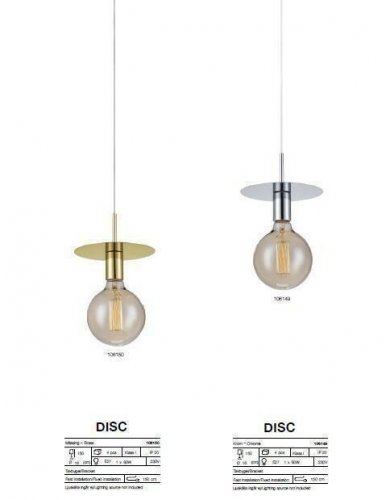 Светильник подвесной Markslojd 106150 DISC (88333)