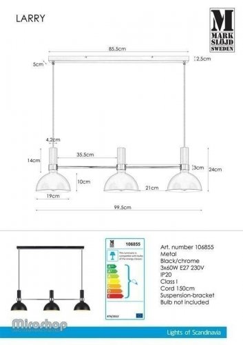 Подвесной светильник Markslojd 106855 LARRY (94464)