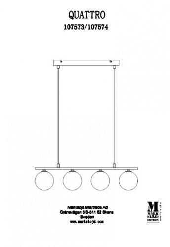 Підвісний світильник Markslojd 107574 QUATTRO