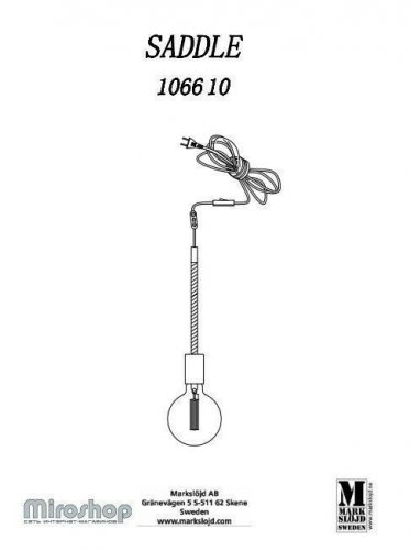 Підвісний світильник Markslojd 106610 SADDLE (94443)