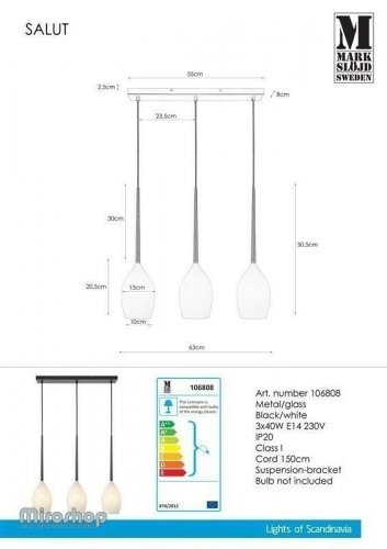 Підвісний світильник Markslojd 106808 SALUT (94458)