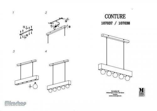 Подвесной  светильник  Markslojd  107038  COUTURE  (97027)