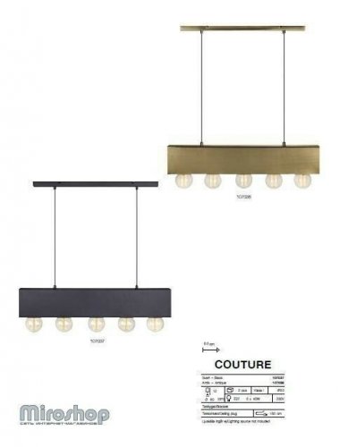 Подвесной  светильник  Markslojd  107038  COUTURE  (97027)