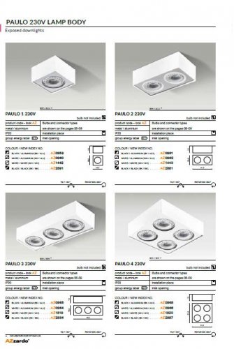 Стельовий світильник Azzardo AZ0966 Paulo 4 230V (white/aluminium) (GM4400-WH-ALU)