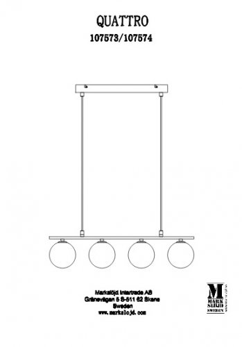Подвесной  светильник  Markslojd  107573  QUATTRO