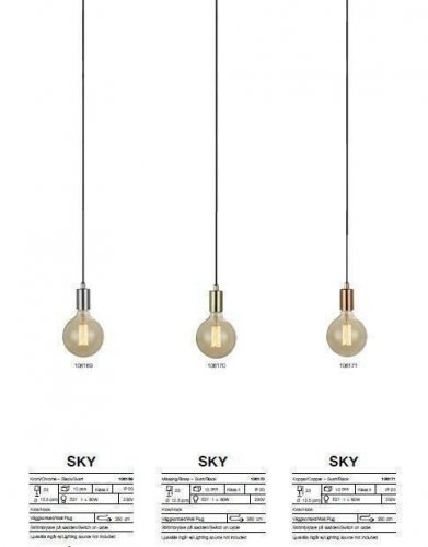 Світильник підвісний Markslojd 106169 SKY (88338)