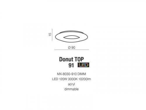 Потолочный светильник Azzardo AZ2064 Donut Top 91 (white) (MX-8030-910-WH) (15642)