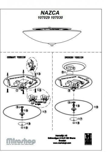 Стельовий світильник Markslojd 107029 NAZCA (97017)