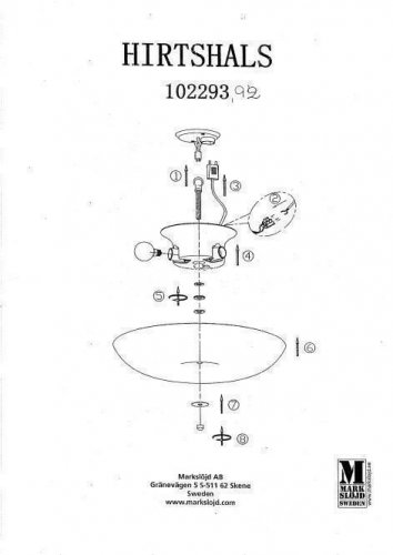 Светильник потолочный Markslojd 102292 HIRTSHALS (72692)
