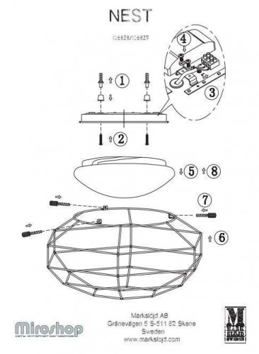 Стельовий світильник Markslojd 106828 NEST (94527)