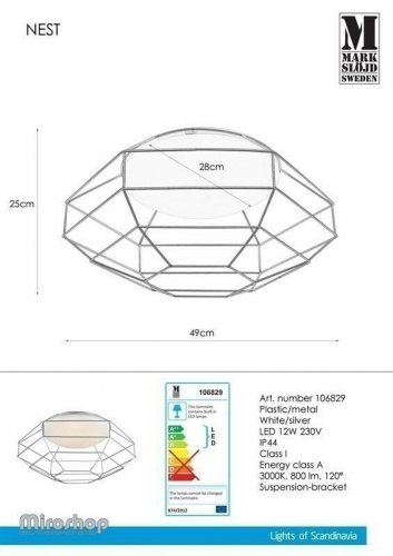 Стельовий світильник Markslojd 106829 NEST (94528)