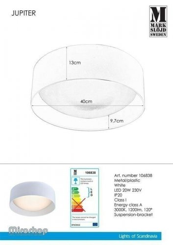 Стельовий світильник Markslojd 106838 JUPITER (94529)