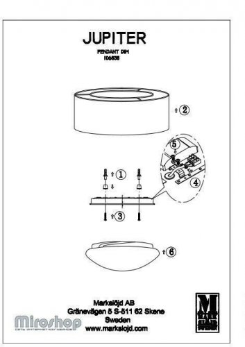 Стельовий світильник Markslojd 106838 JUPITER (94529)