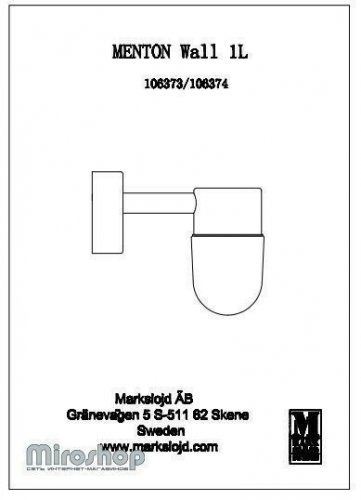 Бра для ванною Markslojd 106374 MENTON (88438)