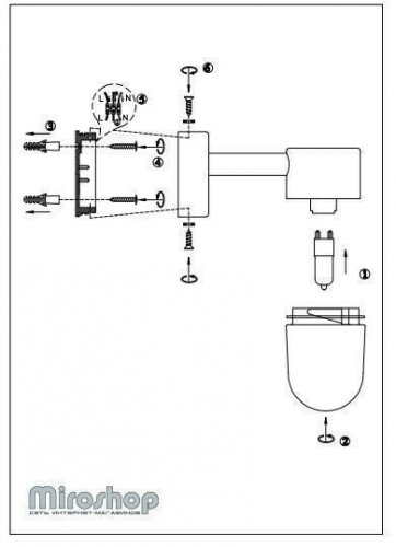 Бра для ванною Markslojd 106374 MENTON (88438)