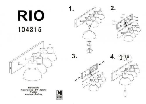 Бра для ванной Markslojd 104315 RIO (47003)