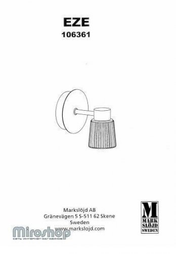 Бра для ванною Markslojd 106361 EZE (88433)